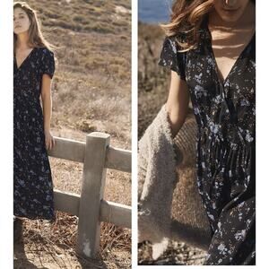 Christy Dawn The Dawn Dress Midi Small Floral Cottagecore Prairie Boho USA Aa4